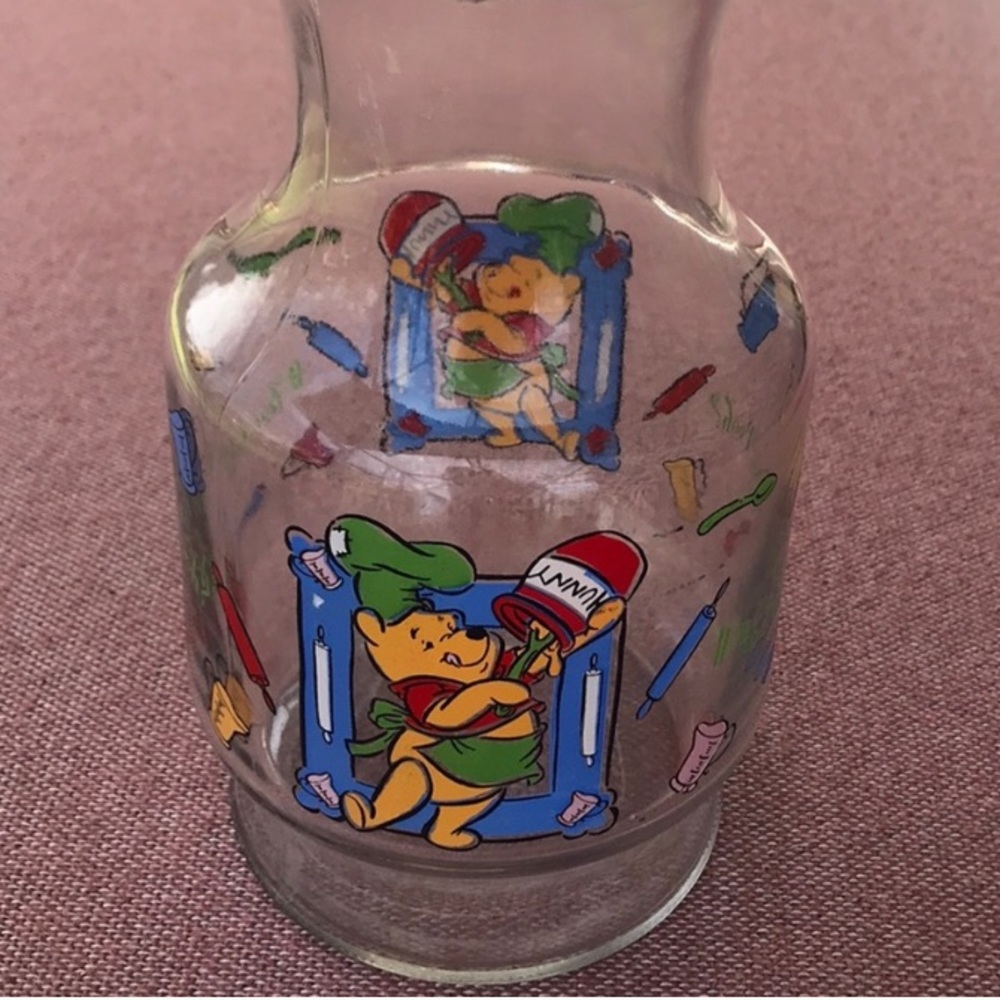 🇺🇸 Vintage glass Disney Winnie the Pooh jar